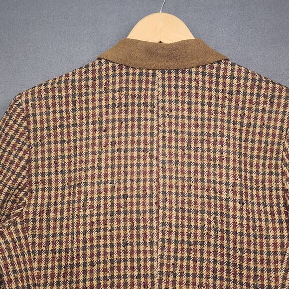 Vtg Pendleton Knockabouts Women Blazer 10 Wool Blend Tweed Faux Suede Collar USA - Picture 11 of 13